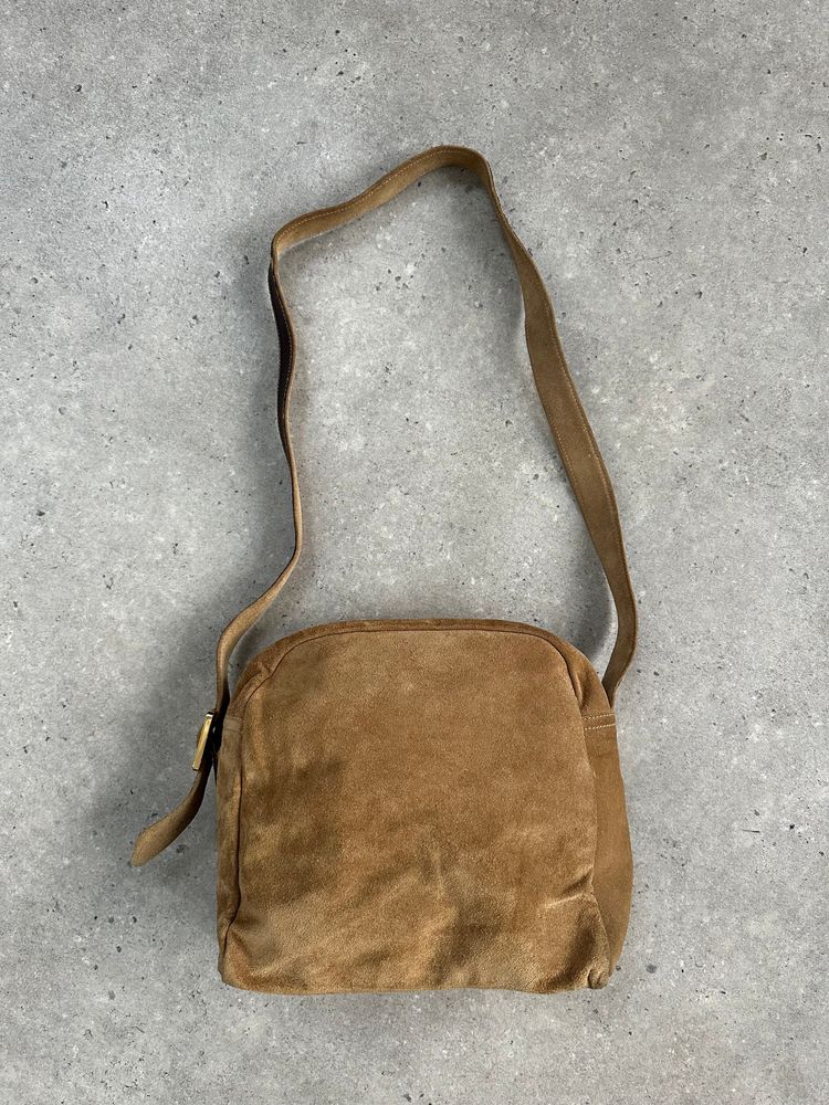 Loewe 1990s Suede Anagram Crossbody Bag 9