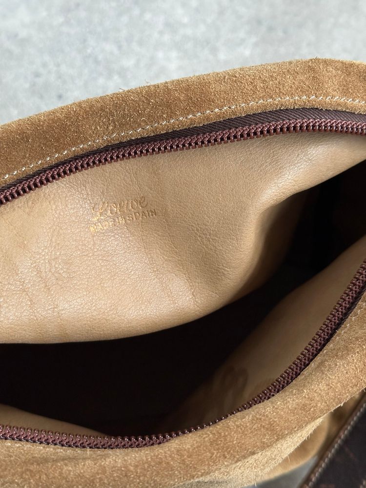 Loewe 1990s Suede Anagram Crossbody Bag 4
