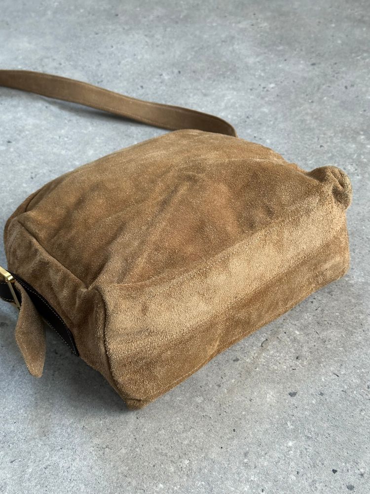 Loewe 1990s Suede Anagram Crossbody Bag 3