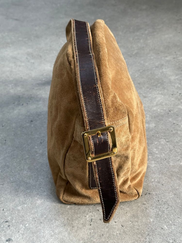 Loewe 1990s Suede Anagram Crossbody Bag 8