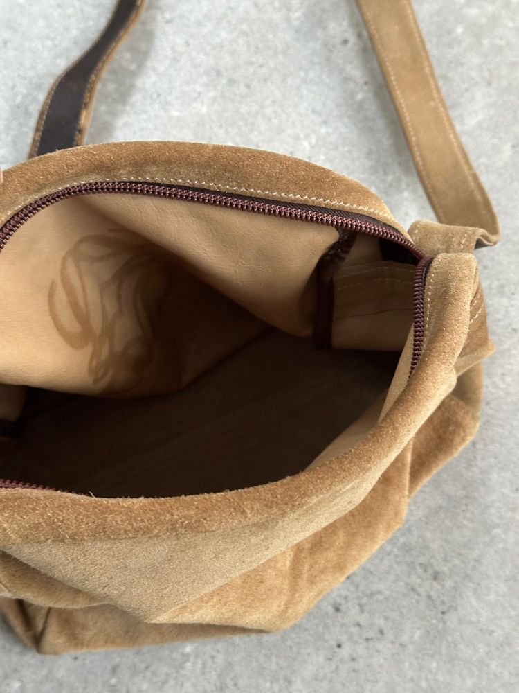 Loewe 1990s Suede Anagram Crossbody Bag 2