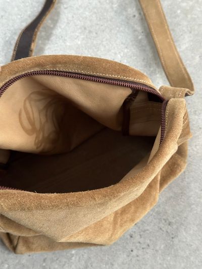 Loewe 1990s Suede Anagram Crossbody Bag 2