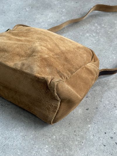 Loewe 1990s Suede Anagram Crossbody Bag 16