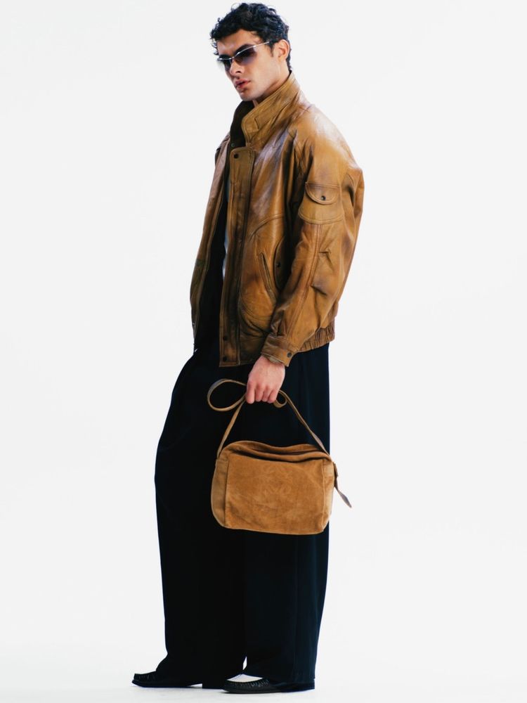 Loewe 1990s Suede Anagram Crossbody Bag 5