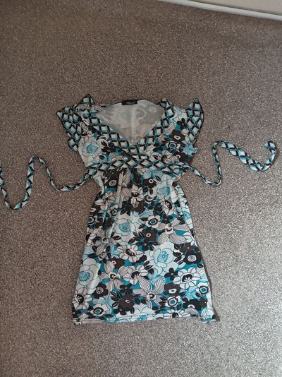Y2k Jane Norman Floral Wrap Dress