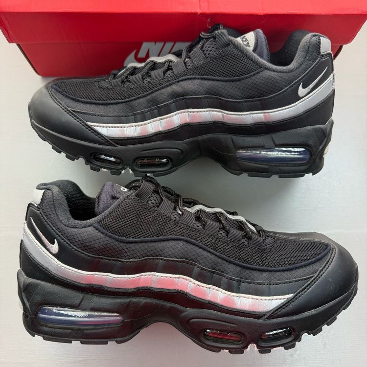 Nike Air Max 95 Size UK 8.5 OG Big Bubble Black Metallic Silver Men's IB1667-003 image 1