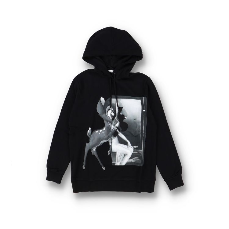 Givenchy Black Monochrome Bambi Hoodie