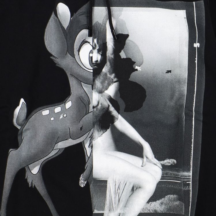 Givenchy Black Monochrome Bambi Hoodie 8