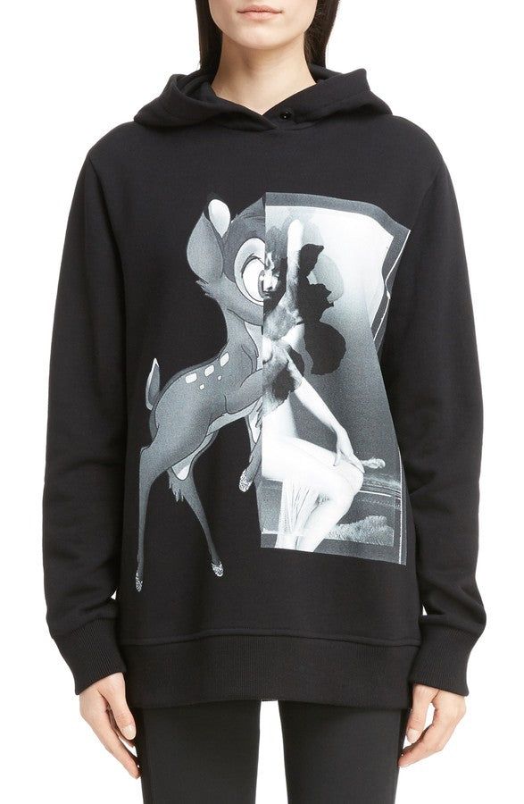 Givenchy Black Monochrome Bambi Hoodie 2