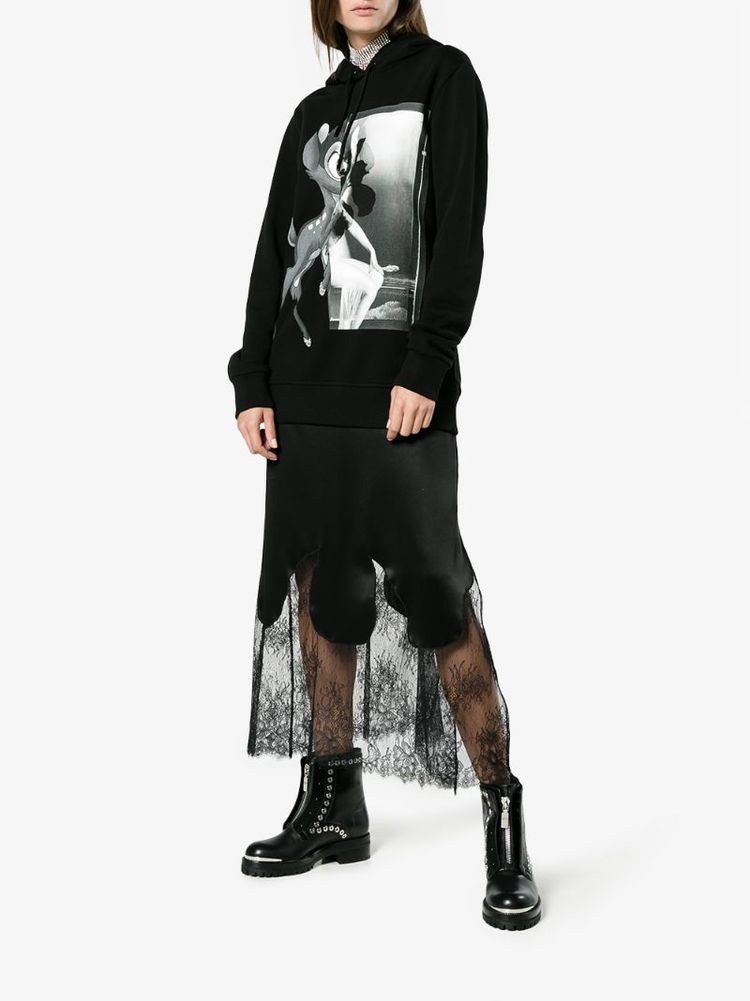 Givenchy Black Monochrome Bambi Hoodie 5