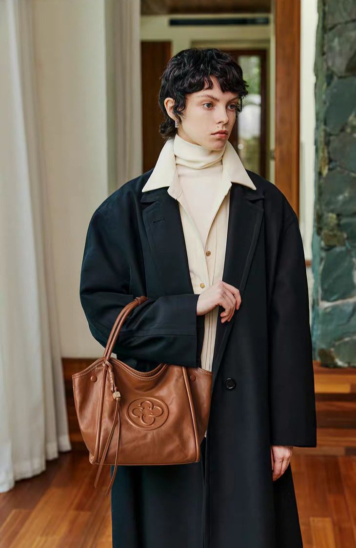 Brown Leather Handbag Purely handmade image 3