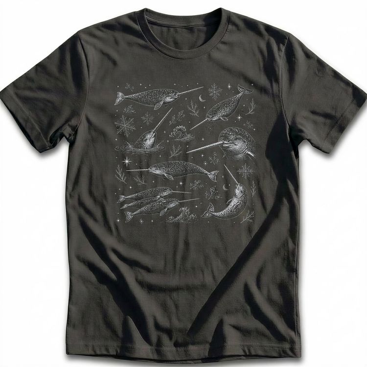 Narwhal Fine Etching T-Shirt AU image 1