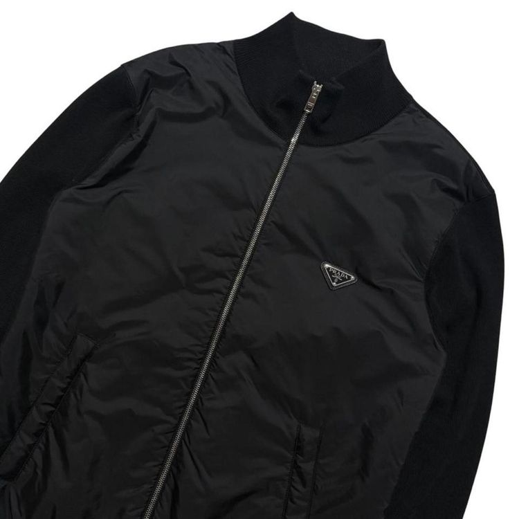 Prada Re-Nylon Wool Zip Up image 7