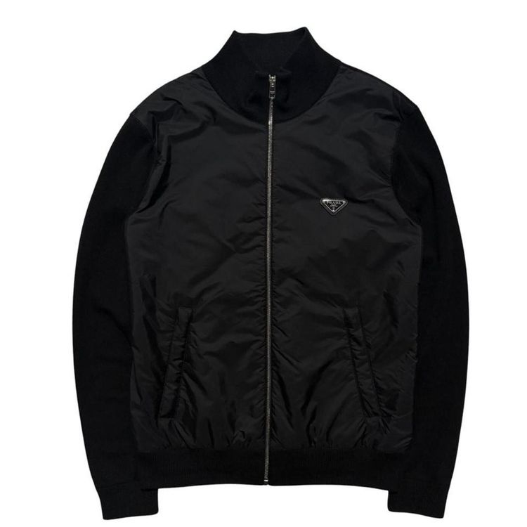 Prada Re-Nylon Wool Zip Up image 1