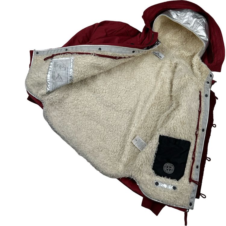 Stone Island 2015 Silver Sherling Liner Fur Hood David TC Jacket - Small image 3