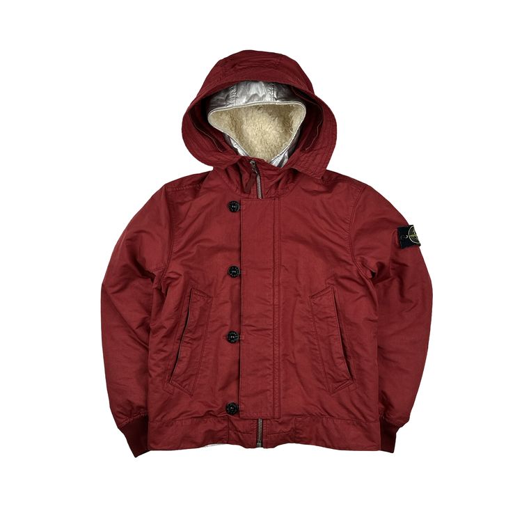 Stone Island 2015 Silver Sherling Liner Fur Hood David TC Jacket - Small image 1