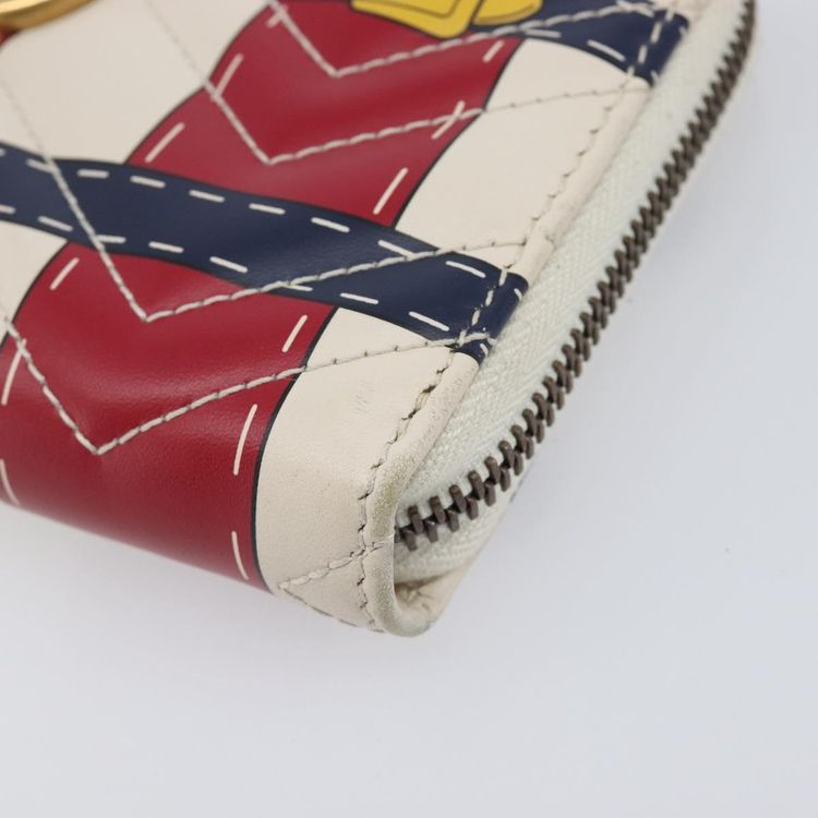 GUCCI GG Marmont Long Wallet Leather Red Gold Tone 466490 Auth 209778 - Jerrillo image 8
