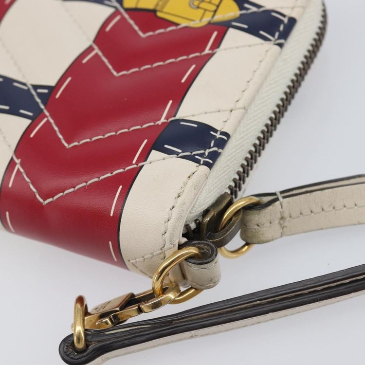 GUCCI GG Marmont Long Wallet Leather Red Gold Tone 466490 Auth 209778 - Jerrillo image 10