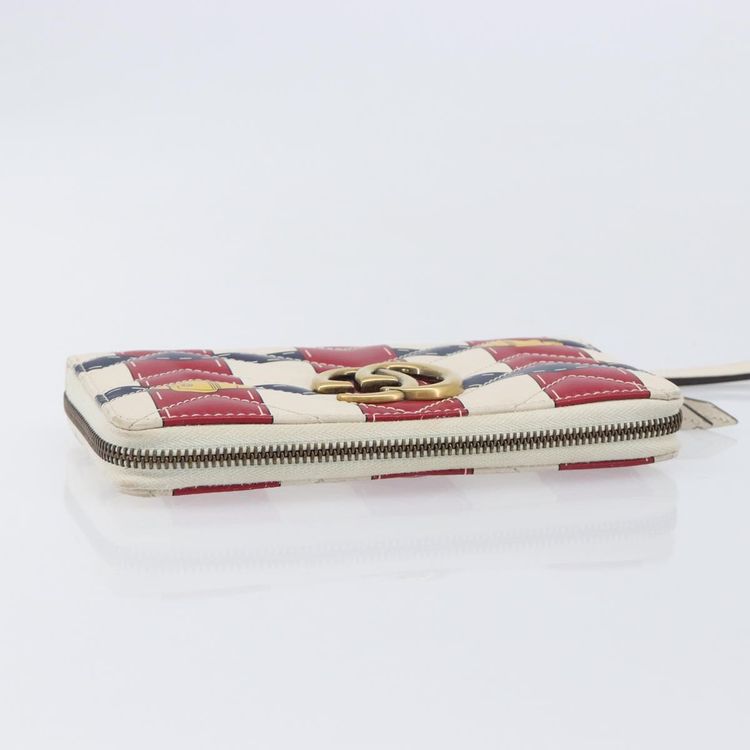 GUCCI GG Marmont Long Wallet Leather Red Gold Tone 466490 Auth 209778 - Jerrillo image 6