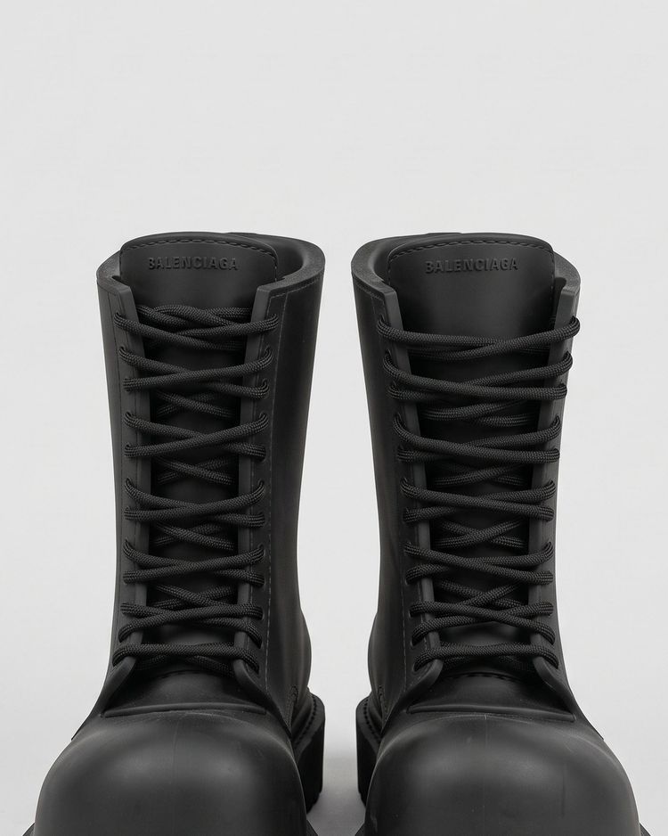 Balenciaga — Stivali Trooper Neri image 4