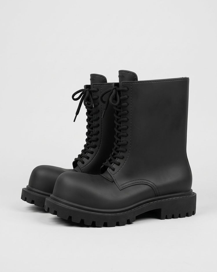 Balenciaga — Stivali Trooper Neri image 3