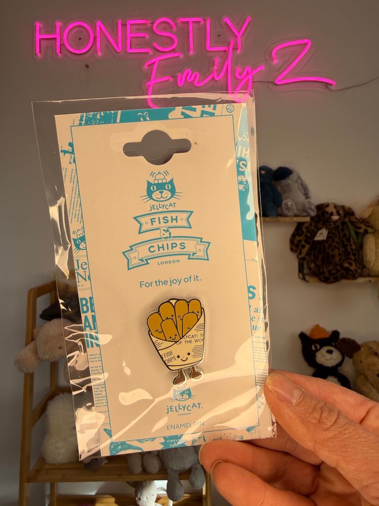 Jellycat Fish & Chips Enamel Pin