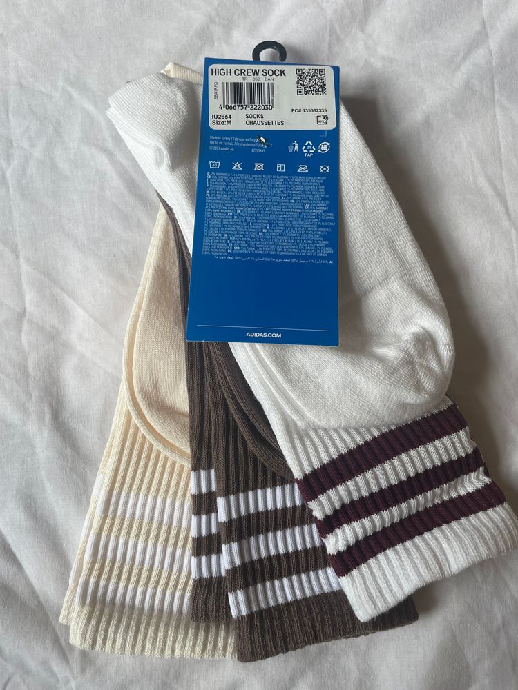 adidas High Crew Socks 3-Pack Size M 2