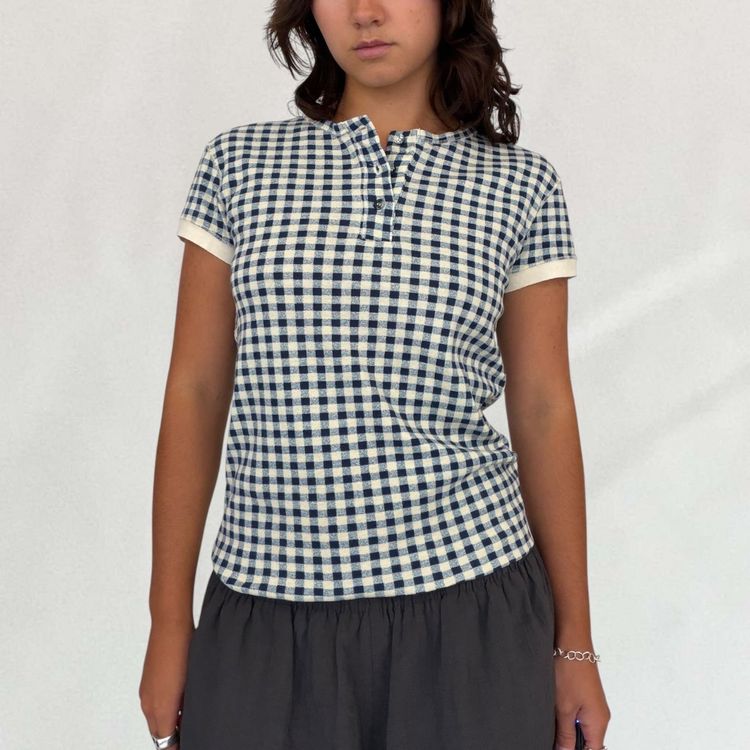 Jean Paul Gaultier gingham T-shirt imagen 2