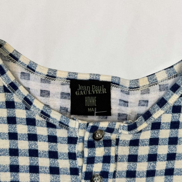 Jean Paul Gaultier gingham T-shirt imagen 6