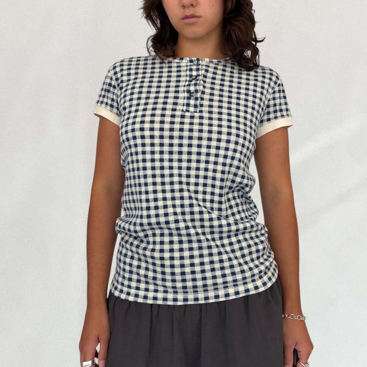 Jean Paul Gaultier gingham T-shirt imagen 7