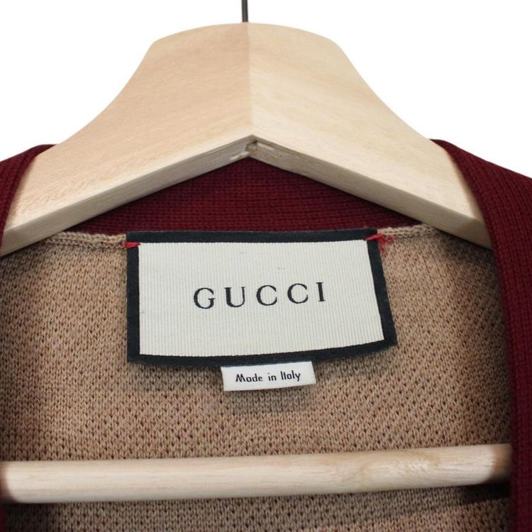 Gucci GG Jacquard Monogram Wool Blend Cardigan Small image 2