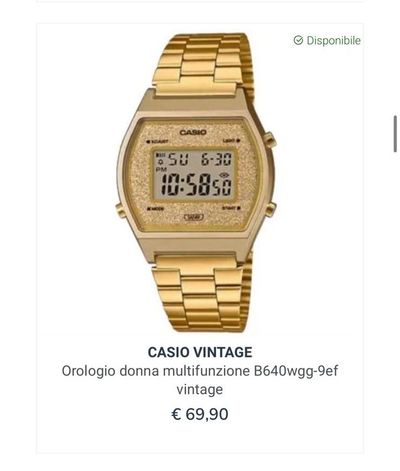 Casio Vintage Women'S Multifunction Watch B640Wgg-9Ef