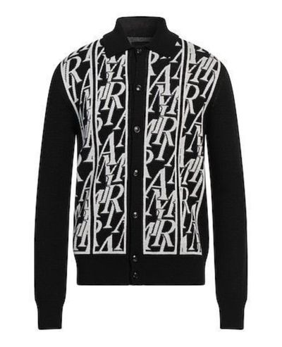 Amiri Black And White Patterned Cardigan