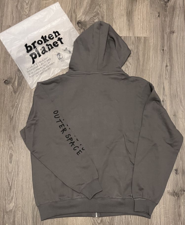 Broken Planet Grey I’m Going To Outer Space Zip-Up image 1