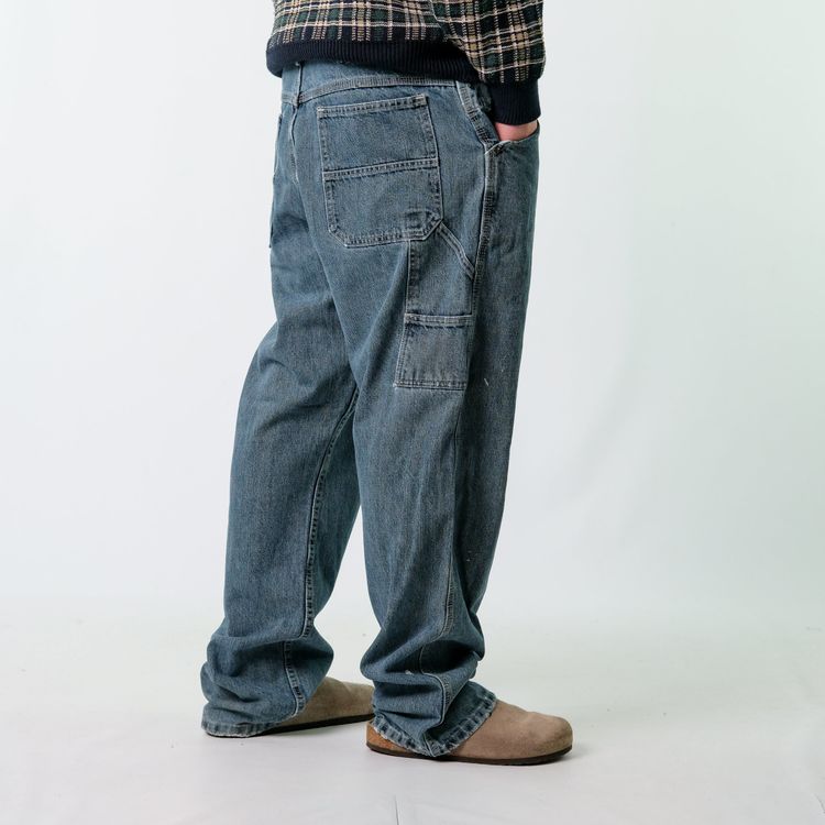 Blue y2ks Lee Denim Carpenter Baggy Jeans Pants (36x32) image 2