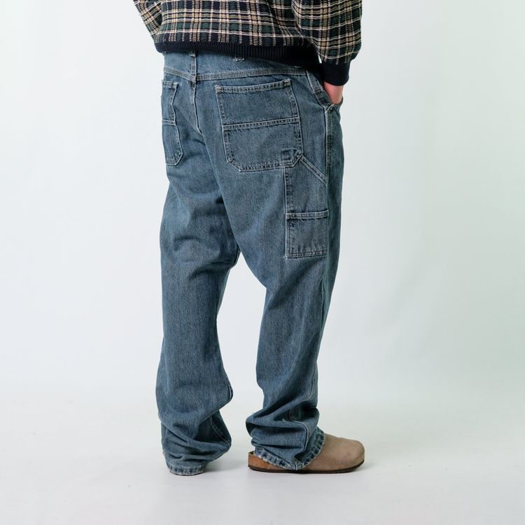 Blue y2ks Lee Denim Carpenter Baggy Jeans Pants (36x32) image 4