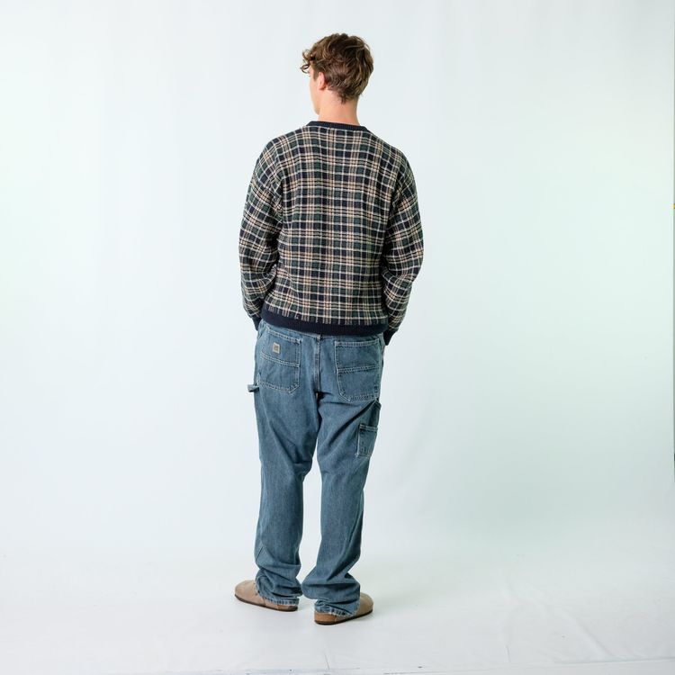 Blue y2ks Lee Denim Carpenter Baggy Jeans Pants (36x32) image 7