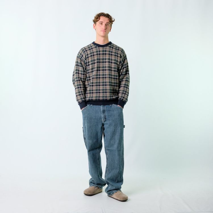Blue y2ks Lee Denim Carpenter Baggy Jeans Pants (36x32)