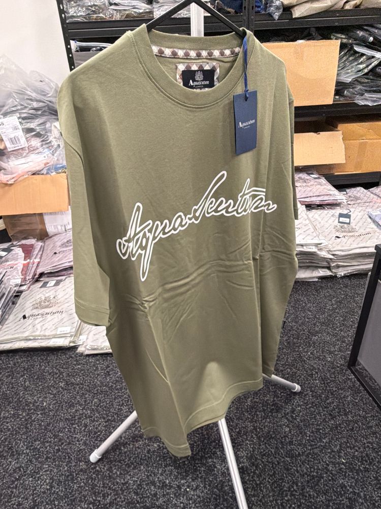 Green AQUASCUTUM tee brand new taq24