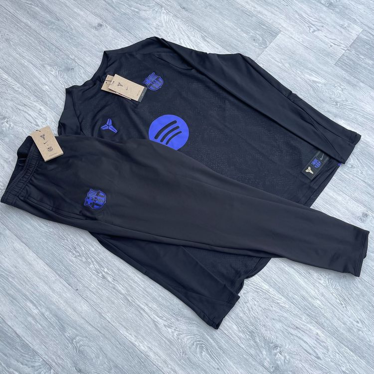 Nike Strike FC Barcelona x Kobe Half Zip Track Top Pants Football Set - Black image 1