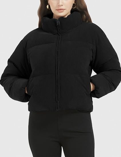 Black Puffer Jacket obraz 2