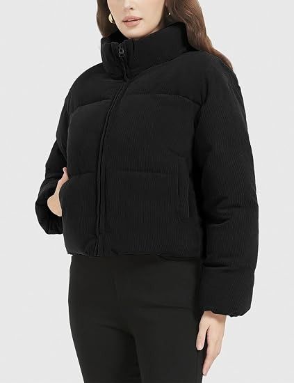 Black Puffer Jacket obraz 3