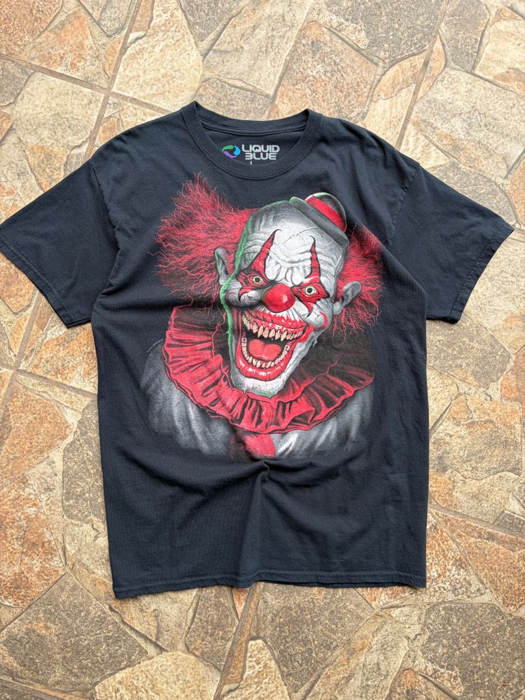 Liquid Blue Black Clown Graphic T-Shirt
