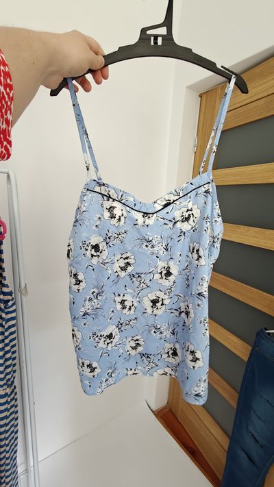 Blue Floral Camisole Top