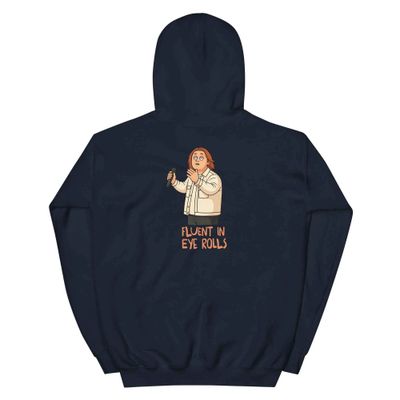 Lewis Capaldi Fluent in Eye Rolls Funny Black Hoodie Pullover 4