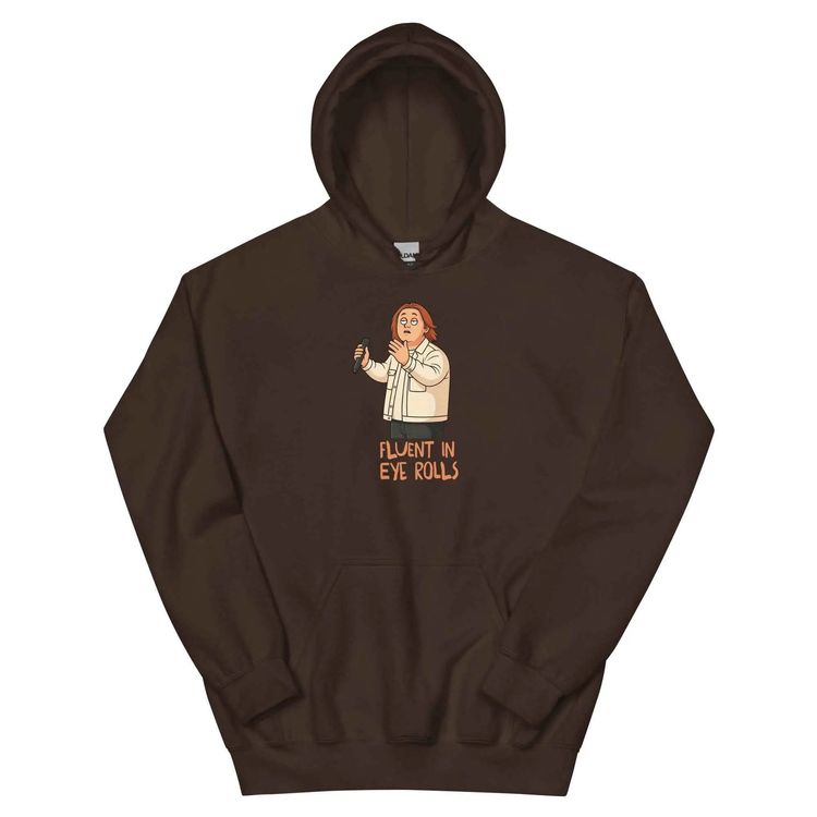 Lewis Capaldi Fluent in Eye Rolls Funny Black Hoodie Pullover 7