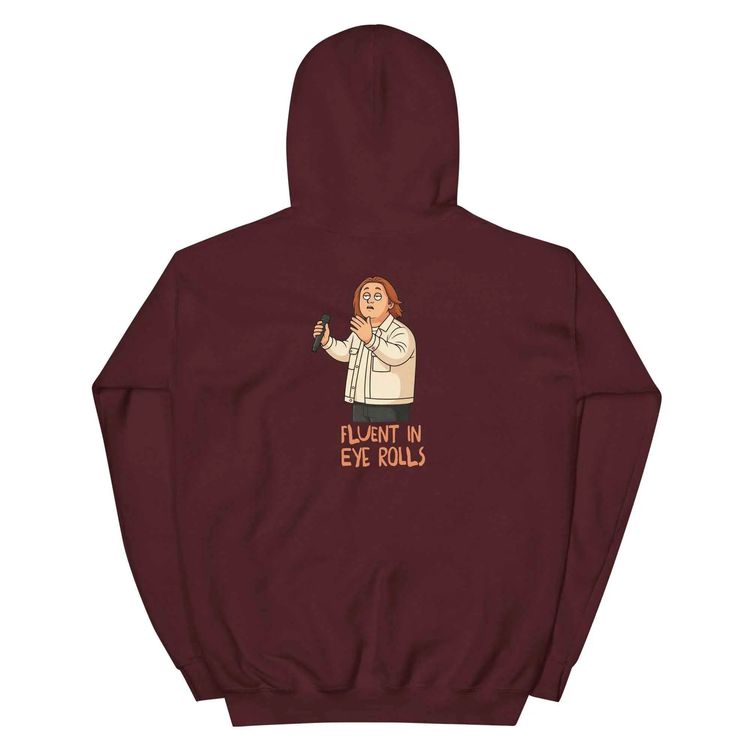 Lewis Capaldi Fluent in Eye Rolls Funny Black Hoodie Pullover 6