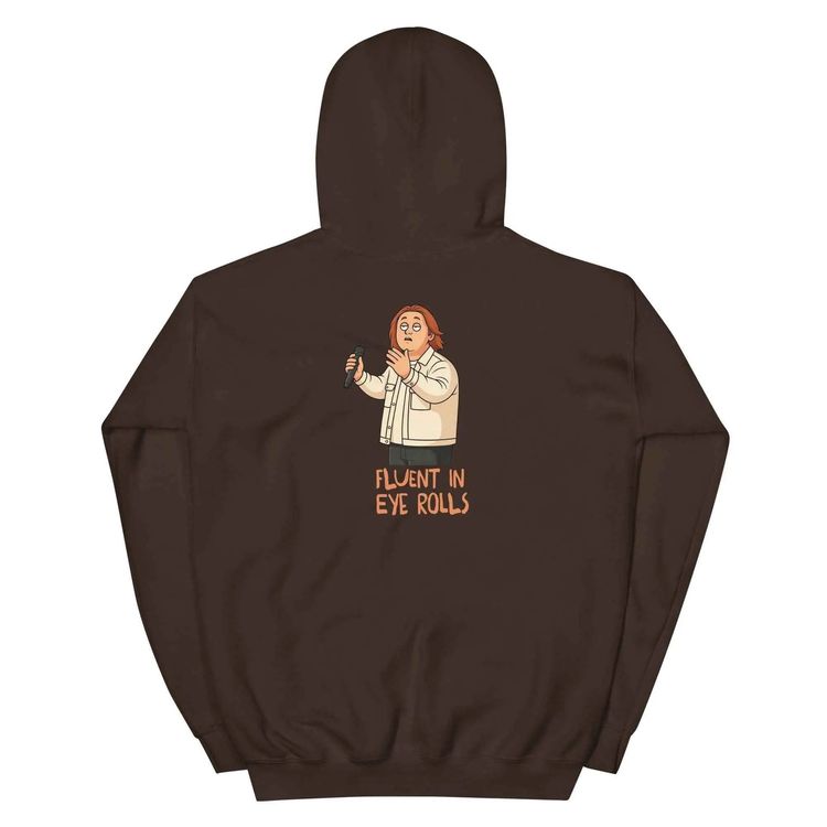 Lewis Capaldi Fluent in Eye Rolls Funny Black Hoodie Pullover 8