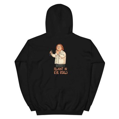 Lewis Capaldi Fluent in Eye Rolls Funny Black Hoodie Pullover 2