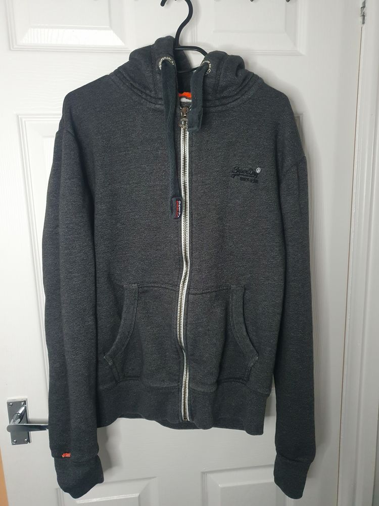 Superdry Grey Zip-Up Hoodie